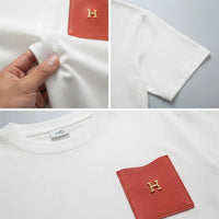 Men's Minimalist Contrast-Pocket T-Shirt view 4