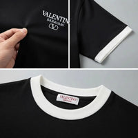 Men's Premium Black Contrast Trim Graphic T-Shirt view 4