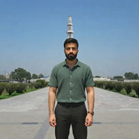 Deep Teal Textured Casual Shirt view 2
