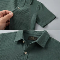 Deep Teal Textured Casual Shirt view 4