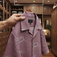 Mauve Contour Print Casual Shirt view 4