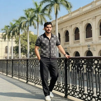 Geometric Knit Short-Sleeve Polo Shirt view 2