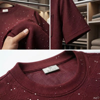 Men's Premium Embossed Geometric Jacquard T-Shirt view 4