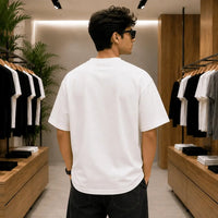 Men's Classic White Distressed OFF Graphic T-Shirt