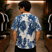 Indigo Abstract Graphic Oversized T-Shirt