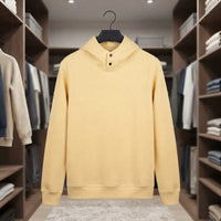 Stand-Collar Pullover Fleece Hoodie view 4