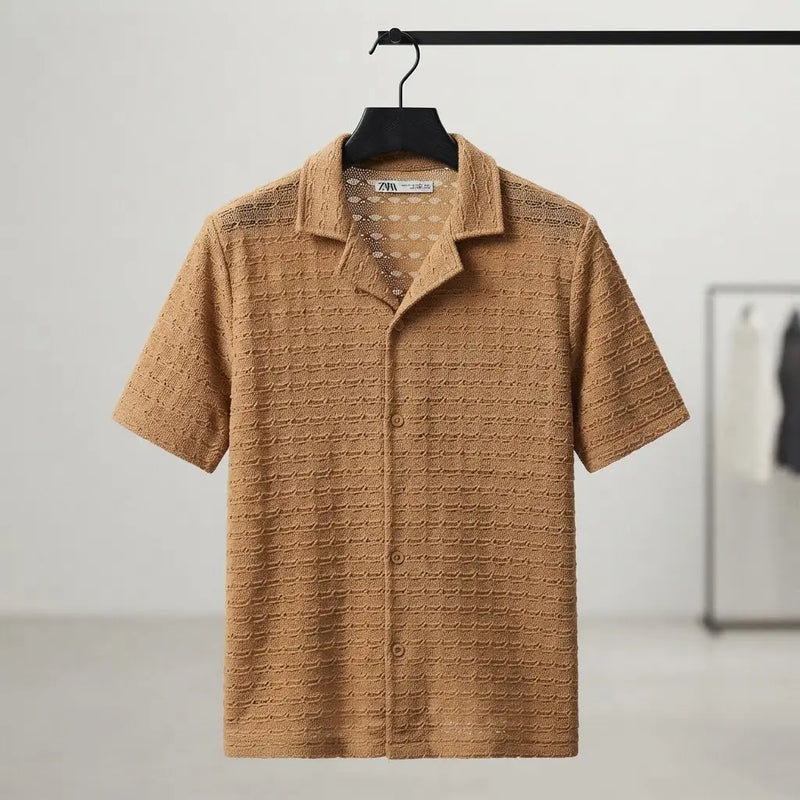 ZARA Premium Open Weave Casual Polo Shirt