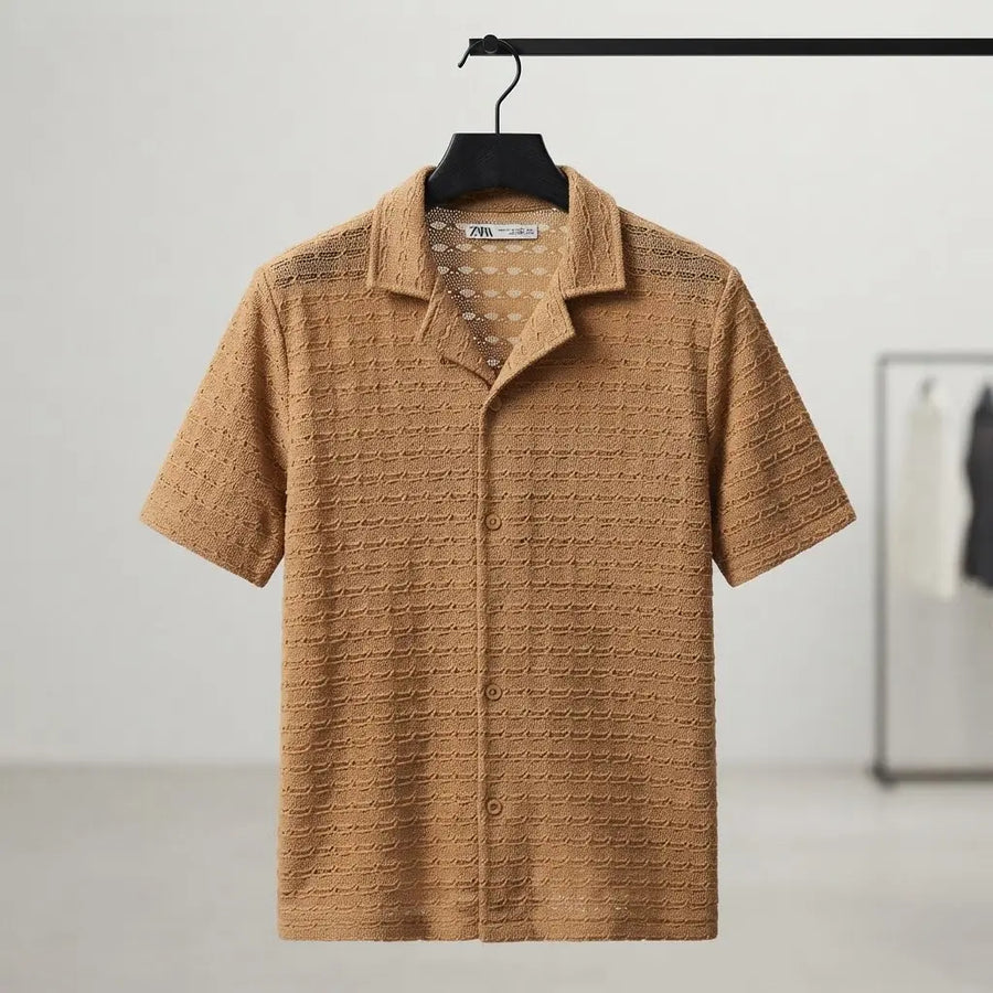 ZARA Premium Open Weave Casual Polo Shirt