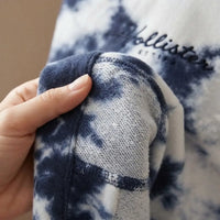 Hollister Tie-Dye Graphic Logo Fleece Hoodie view 4