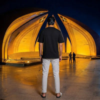 Men's Black Luxe Patch Pocket T-Shirt view 3