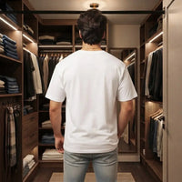 Men's Urban White Distressed Stripe Graphic T-Shirt view 3