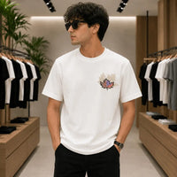 Men's Classic White Maple Leaf Graphic T-Shirt