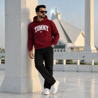 Men’s Burgundy Classic Graphic Pullover Hoodie view 2