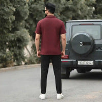 Tendency Textured Knit Polo T-Shirt view 3