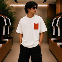 Men's Minimalist Contrast-Pocket T-Shirt