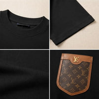 Men's Black Luxe Patch Pocket T-Shirt view 4