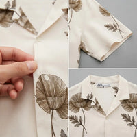 Men's Floral Print Short-Sleeve Resort Shirt view 4