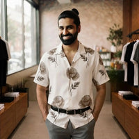 Men's Floral Print Short-Sleeve Resort Shirt view 2