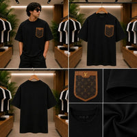 Men's Black Luxe Patch Pocket T-Shirt