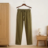 Men's Olive Green Side-Piped Jogger Trouser view 1