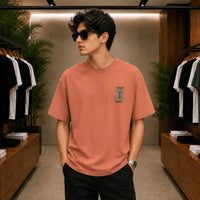 Urban Coral Oversized Graphic T-Shirt