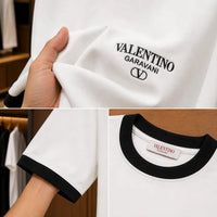 Men's Premium White Contrast Trim Graphic T-Shirt view 4