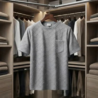 Men's Premium Embossed Geometric Jacquard T-Shirt view 5